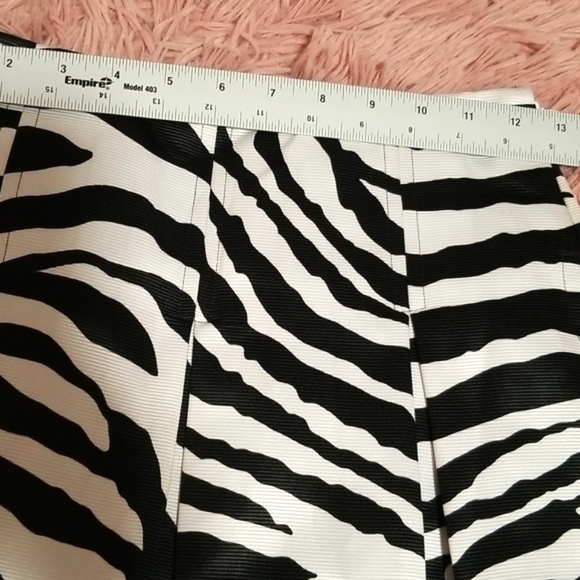 Express Design Studio Zebra Print Pleated Skirt - Picture 6 of 11